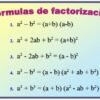 formulas de factorizacion